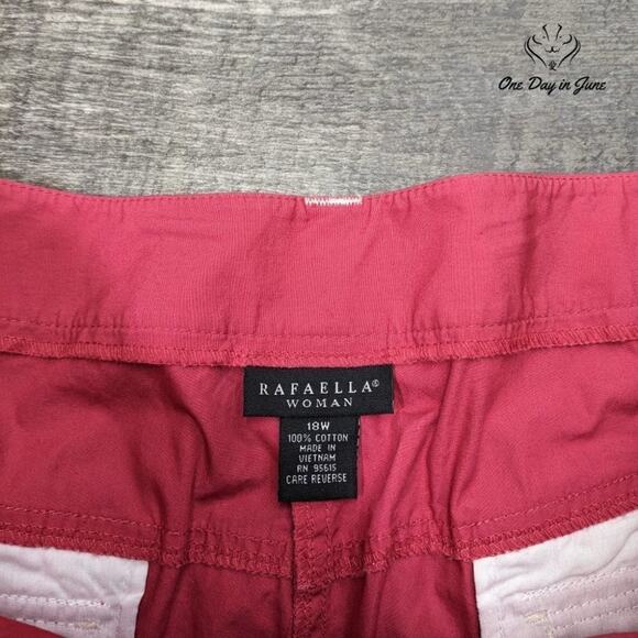 Rafaella Light Weight Poplin Capri Pants Size 18W - Picture 2 of 5